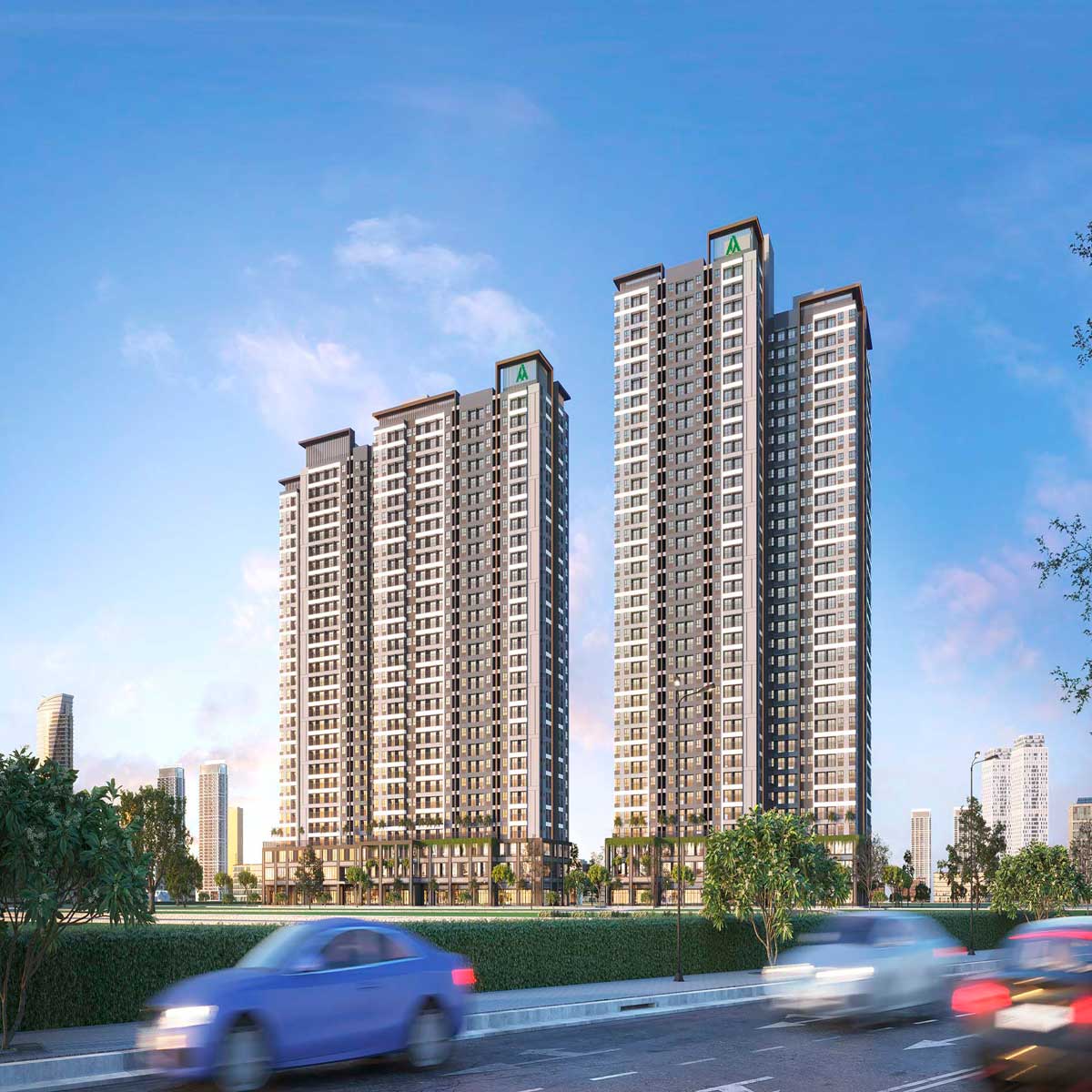 Perspective of The Wings Apartment Project Di An Binh Duong