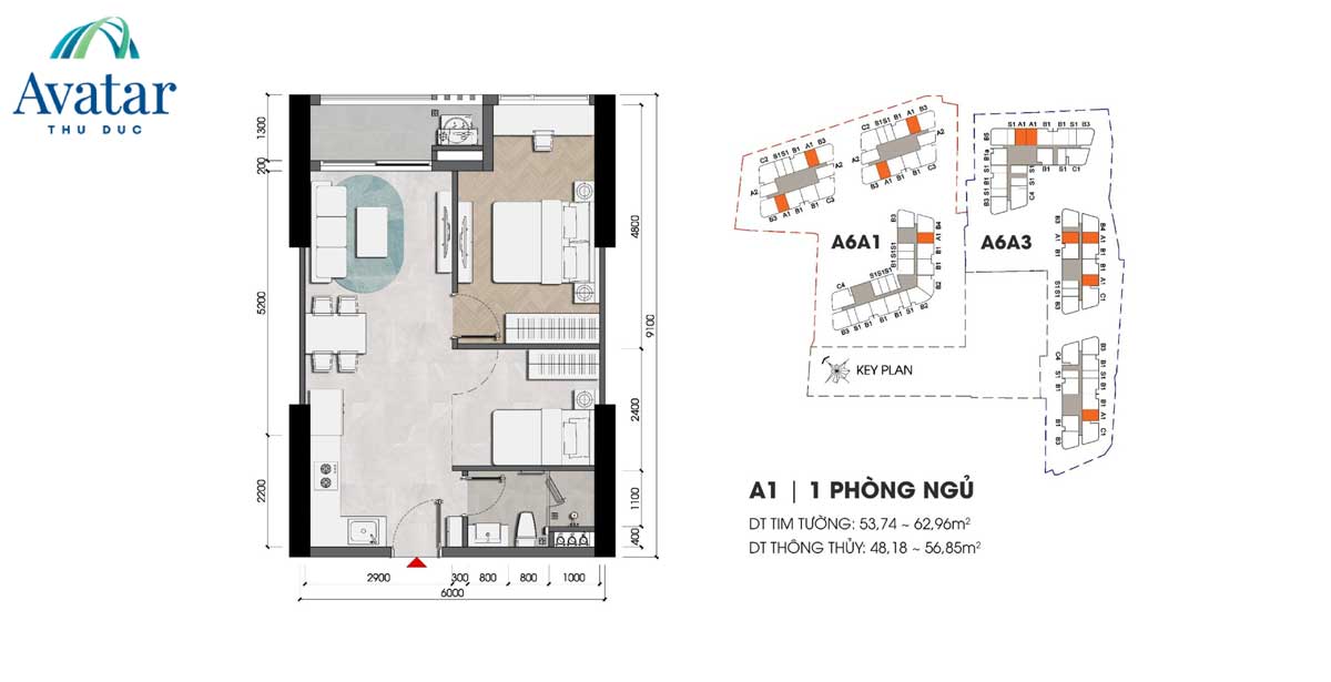Design of Apartment A1-1PN Avatar Thu Duc Design of Apartment A1-1PN Avatar Thu Duc