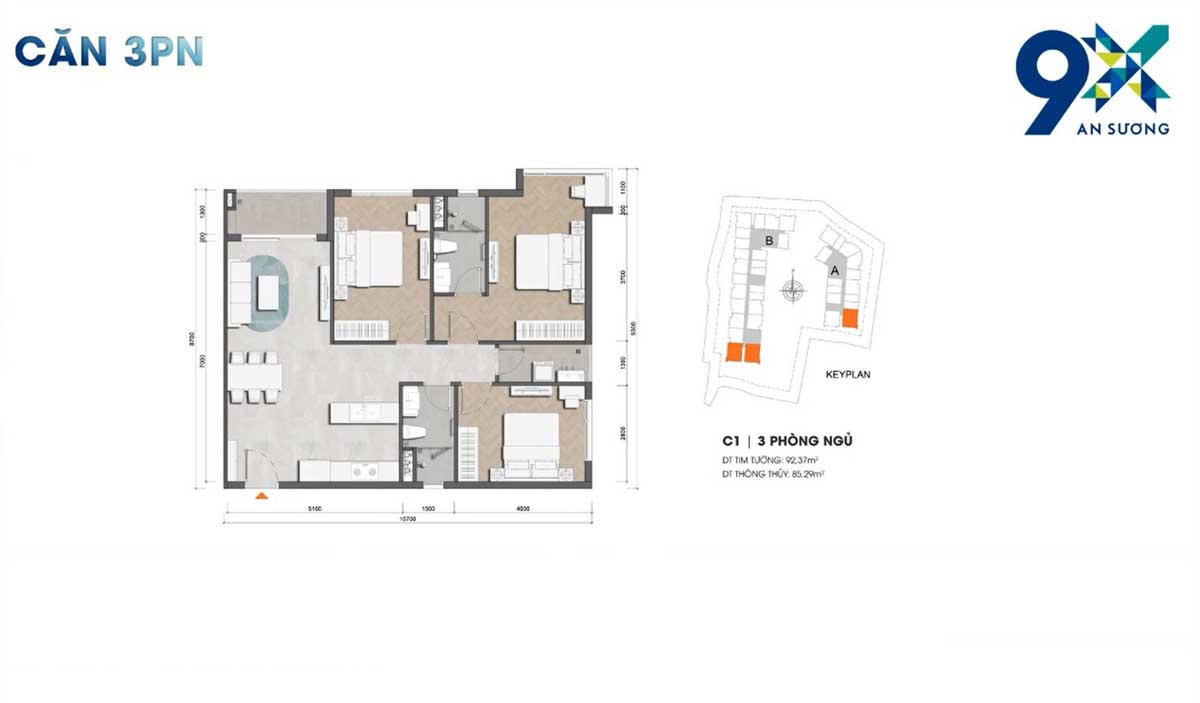 3 Bedroom Apartment Design 9X An Suong Hoc Mon 3 Bedroom Apartment Design 9X An Suong Hoc Mon