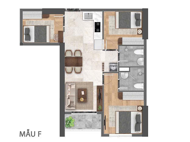 Bcons Solary 3PN Apartment Design Bcons Solary 3PN Apartment Design