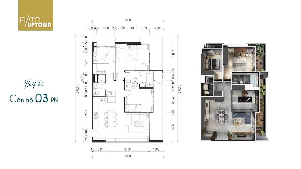 3 bedroom apartment design fiato uptown - Fiato Uptown
