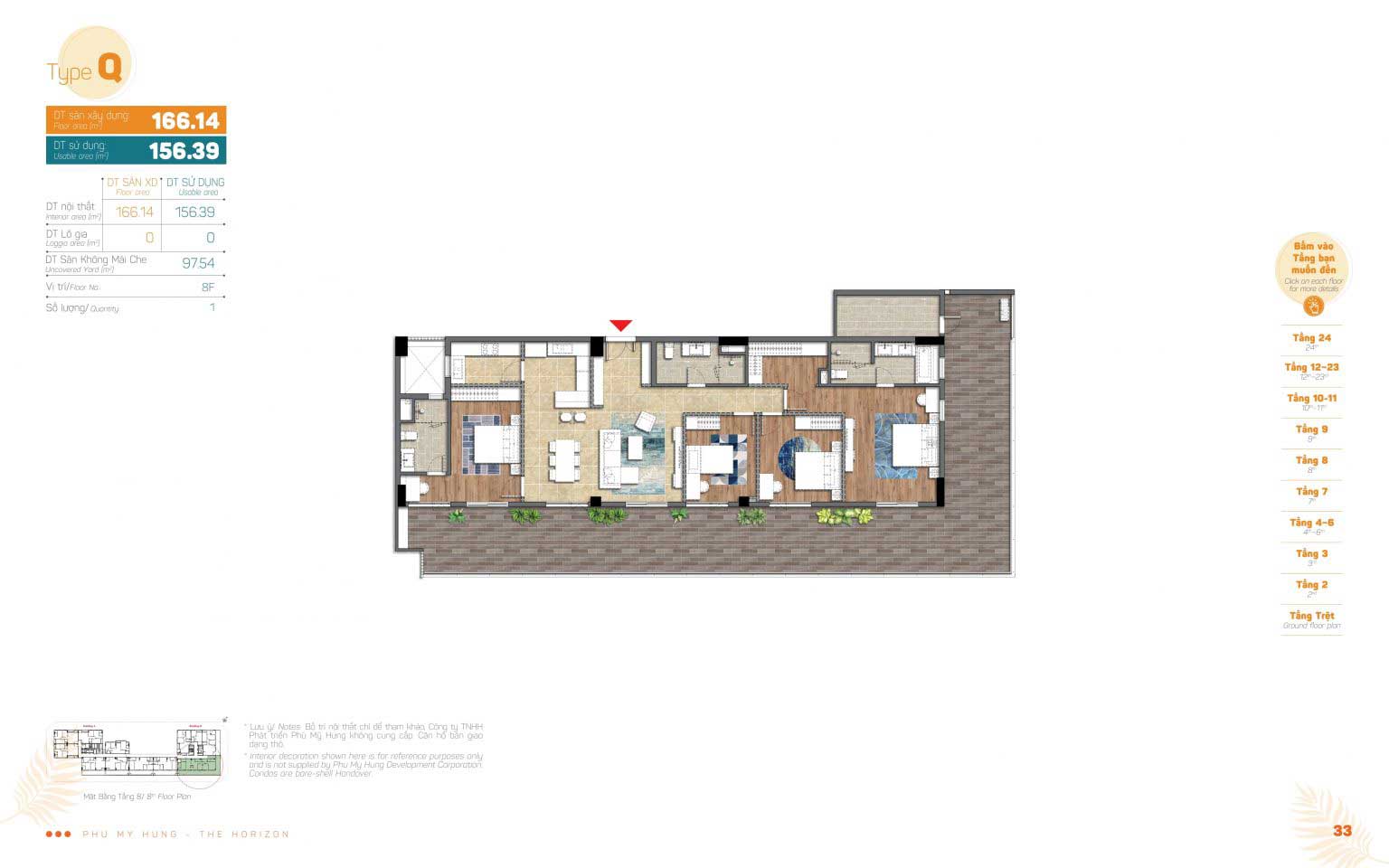 Design of 4-bedroom apartment The Horizon Phu My Hung District 7
