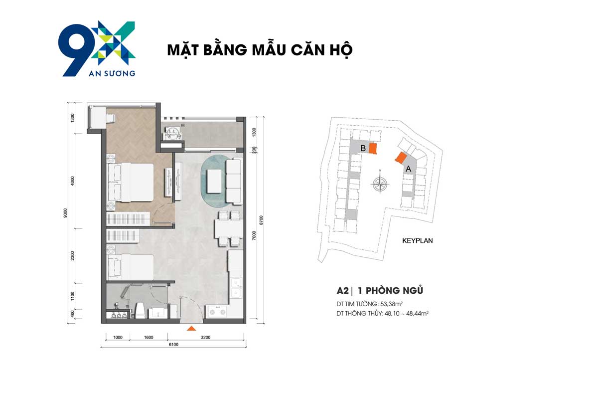 Apartment Design A2 1PN 53.38m2 9X An Suong Hoc Mon Apartment Design A2 1PN 53.38m2 9X An Suong Hoc Mon