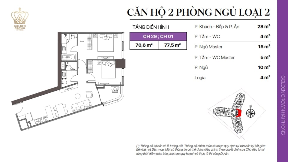 Golden Crown 1 Apartment Design - Golden Crown Hai Phong