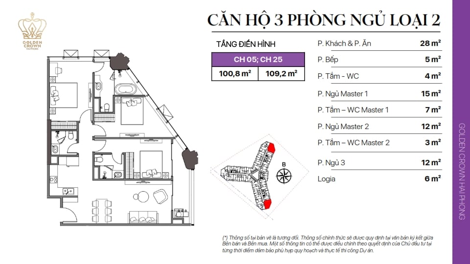 Golden Crown 11 Apartment Design - Golden Crown Hai Phong