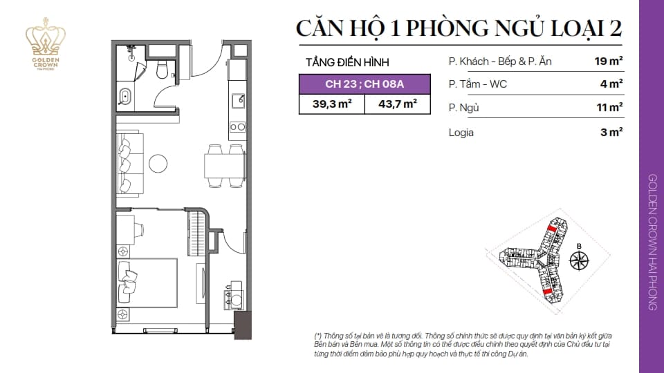 Golden Crown 13 Apartment Design - Golden Crown Hai Phong