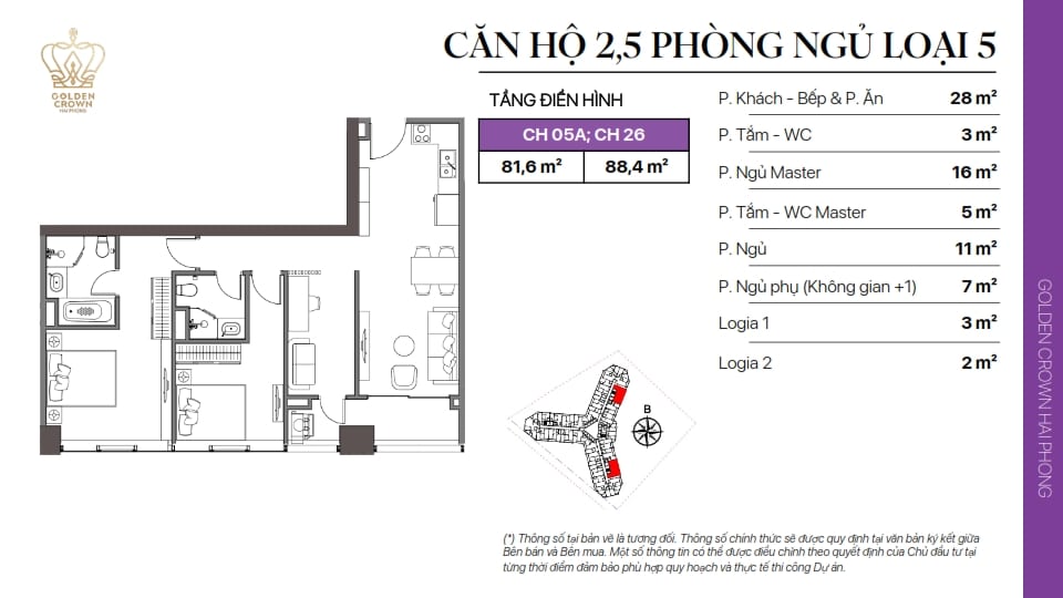 Golden Crown 8 Apartment Design - Golden Crown Hai Phong