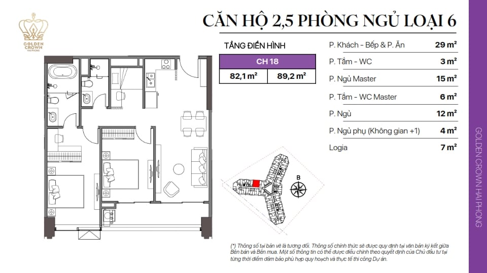 Golden Crown 9 Apartment Design - Golden Crown Hai Phong