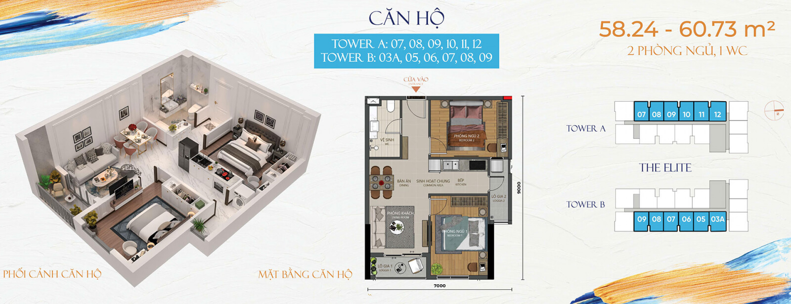 Mercury Palace Phu My Apartment Design 2PN-1WC Mercury Palace Phu My Apartment Design 2PN-1WC