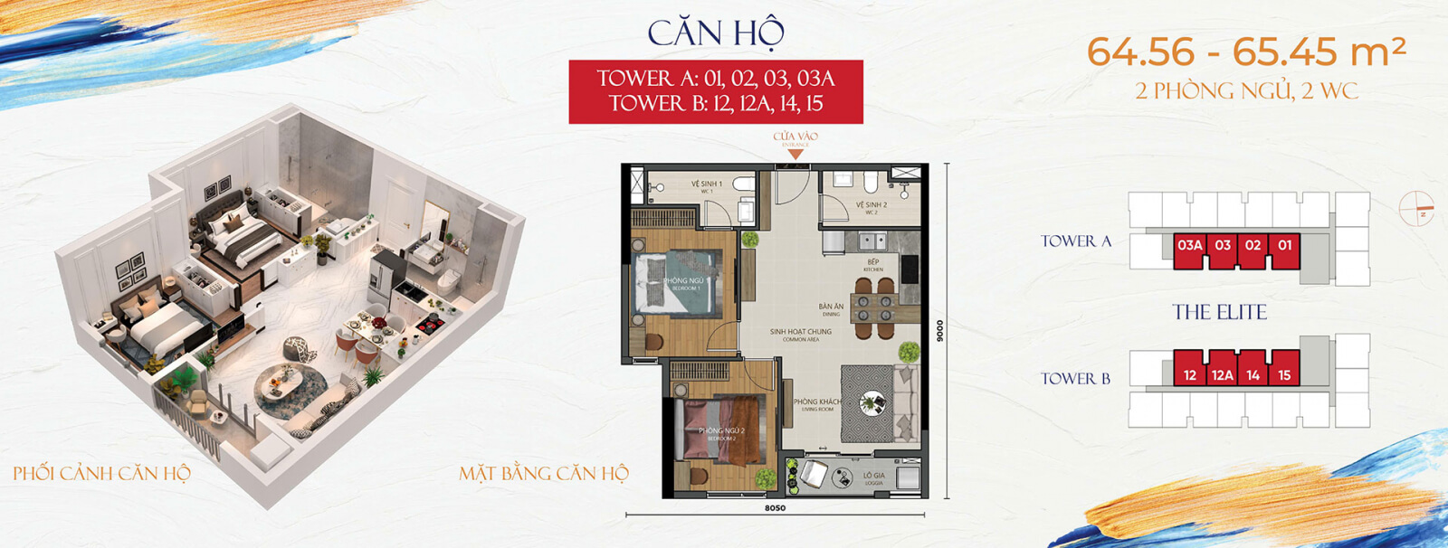 Mercury Palace Phu My Apartment Design 2PN-2WC-65m2 Mercury Palace Phu My Apartment Design 2PN-2WC-65m2