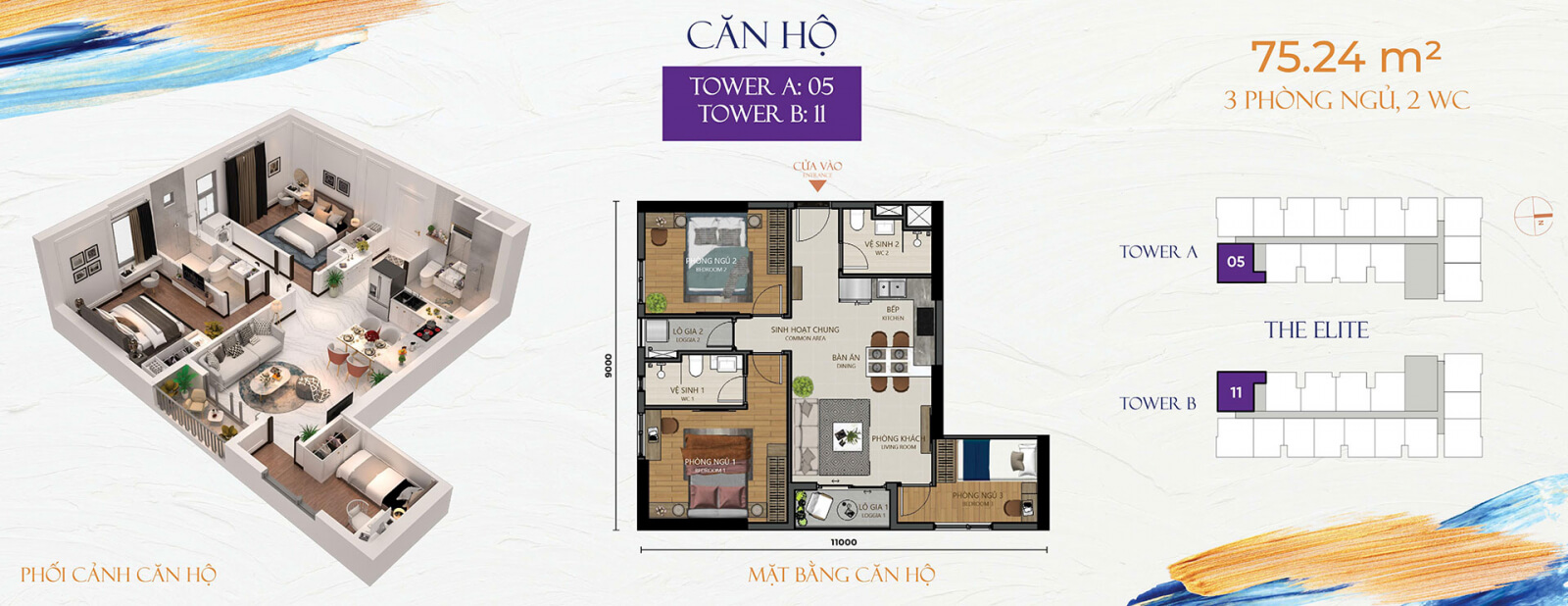 Mercury Palace Phu My 3PN Apartment Design Mercury Palace Phu My 3PN Apartment Design