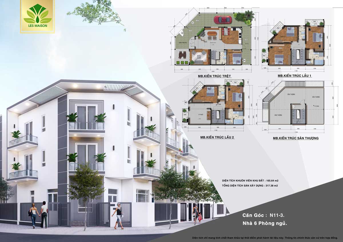 thiet ke nha mau can goc n11 3 les maison binh chanh - Les Maison
