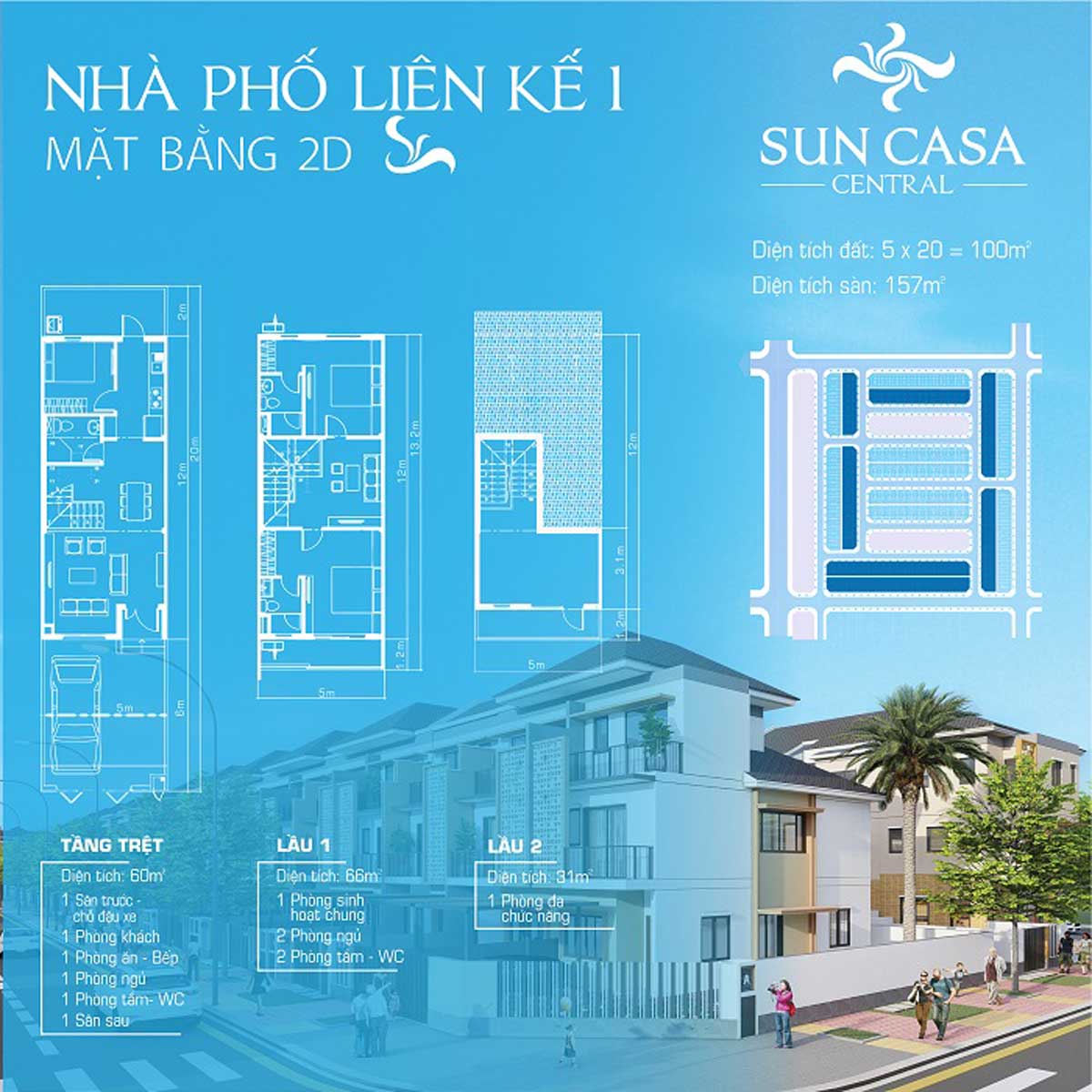 Townhouse Design 1 Sun Casa Central
