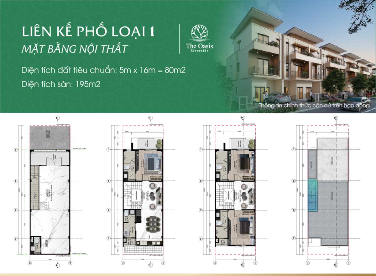 Design of The Oasis Riverside Townhouse in Binh Duong Design of The Oasis Riverside Townhouse in Binh Duong