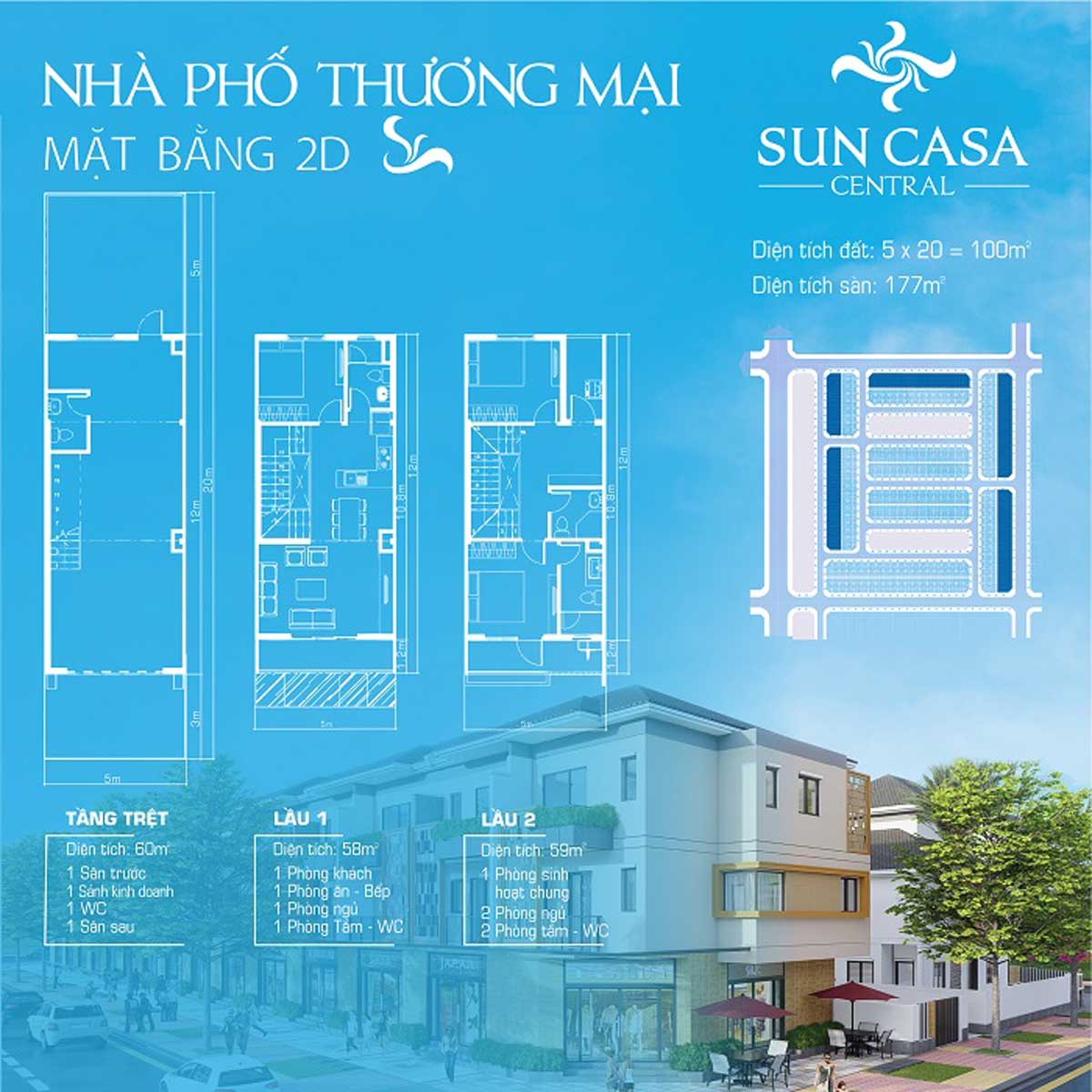 Shophouse Sun Casa Central Binh Duong Design