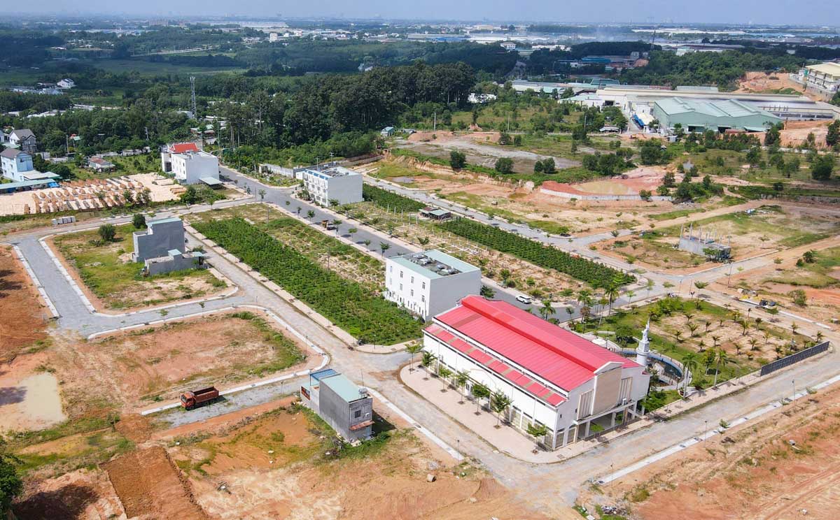 Construction progress of Green Valley City Tan Uyen Binh Duong project Construction progress of Green Valley City Tan Uyen Binh Duong project