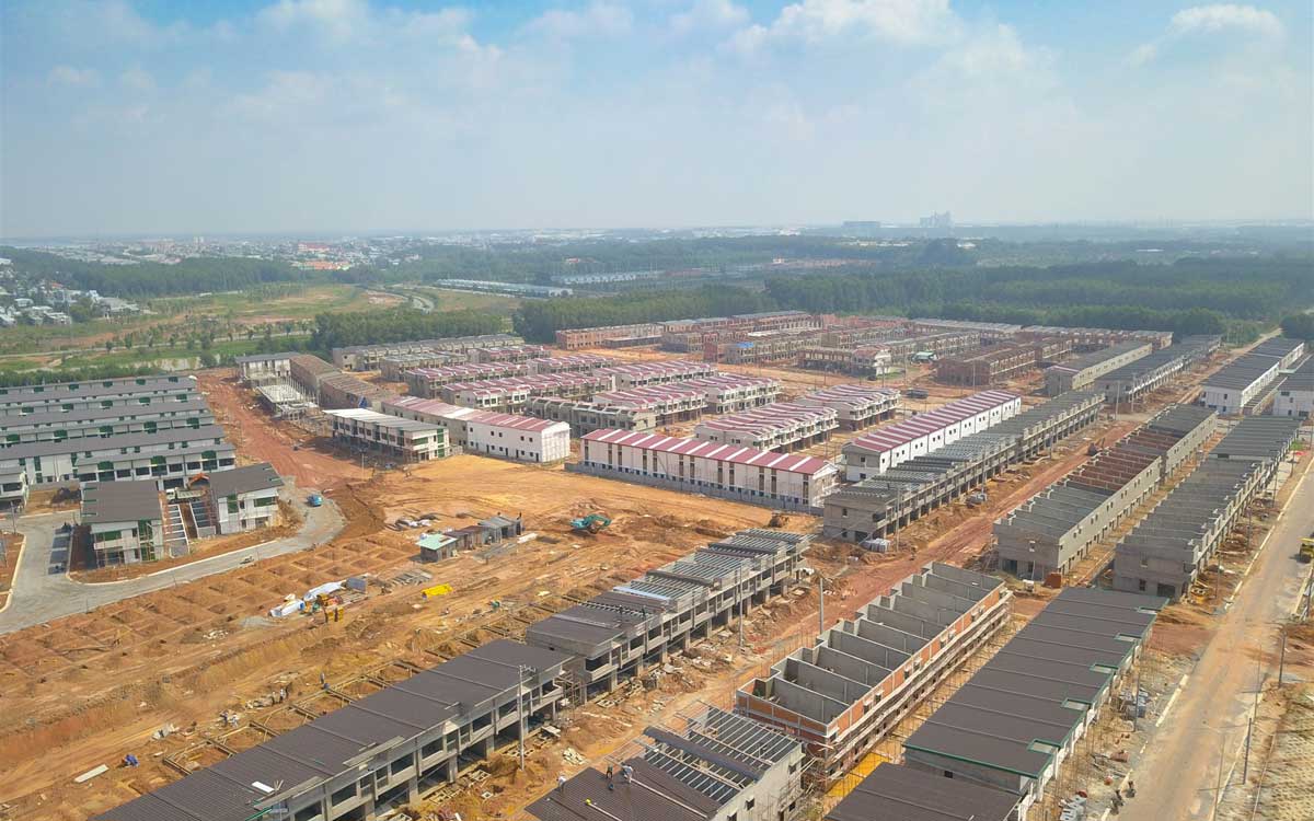 Construction progress of The Oasis Project in Binh Duong Construction progress of The Oasis Project in Binh Duong