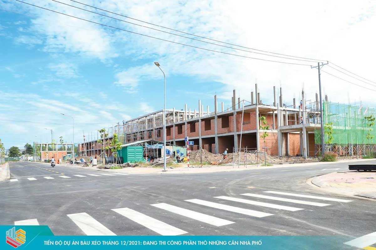 Tien do thi cong nha pho Du an Bau Xeo Trang Bom Dong Nai 2022 - Khu đô thị Bàu Xéo