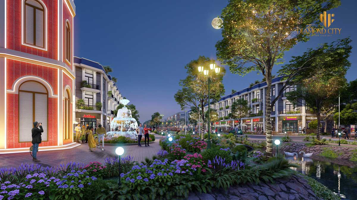 Quoc Linh Residential Area Central park amenities of The Diamond City Project - Quoc Linh Residential Area