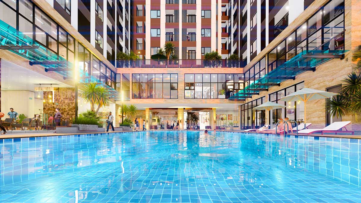 Tiện ích Hồ bơi tràn Dự án Căn hộ Phúc Đạt Connect 2 Tiện ích Hồ bơi tràn Dự án Căn hộ Phúc Đạt Connect 2