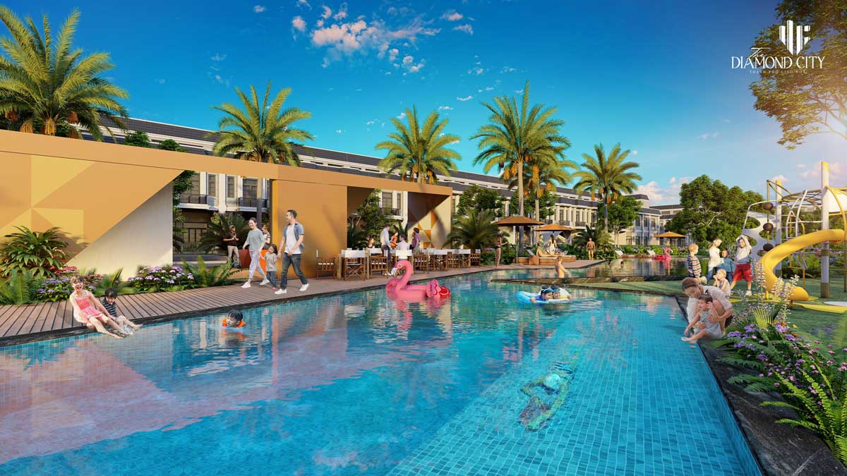 Quoc Linh Residential Area Swimming pool facilities of The Diamond City Project - Quoc Linh Residential Area