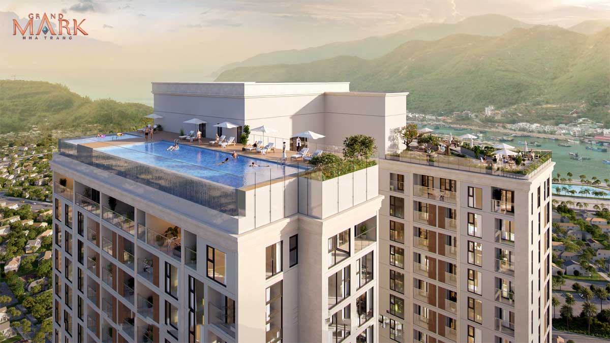 Rooftop swimming pool facilities Grand Mark Nha Trang Apartment Project Rooftop swimming pool facilities Grand Mark Nha Trang Apartment Project