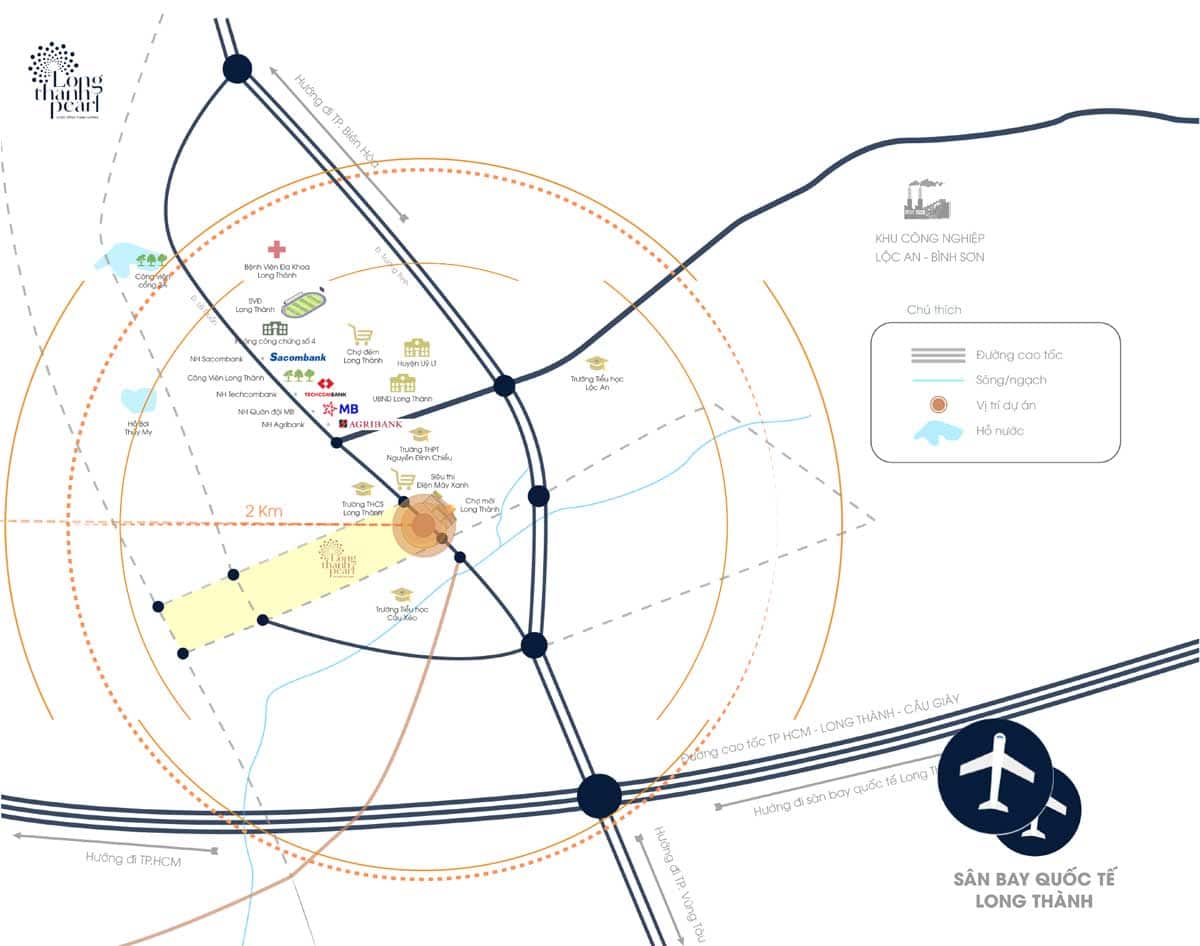 Long Thanh Pearl Project location connects surrounding areas