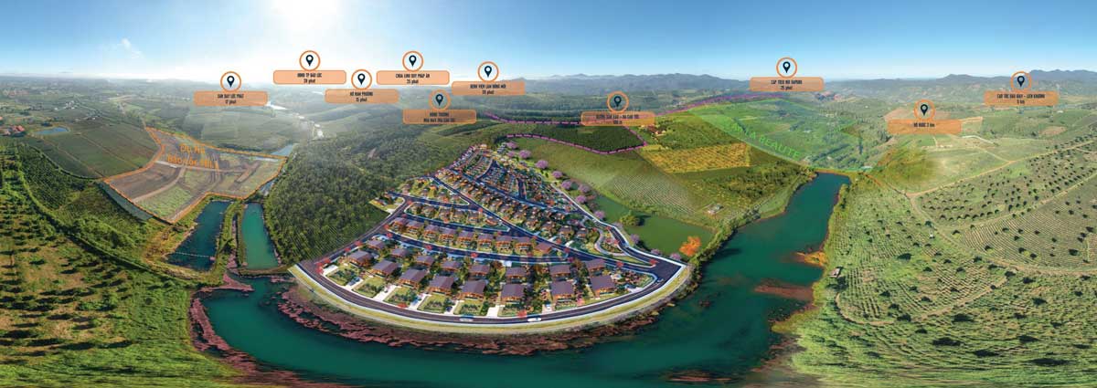 External facilities of Kingdom Ecolake Village Bao Loc