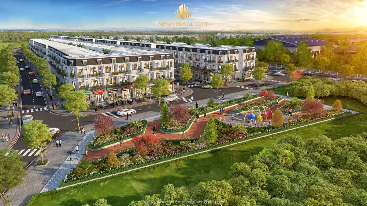 Amenities of the internal park area of Mega Royal City Project