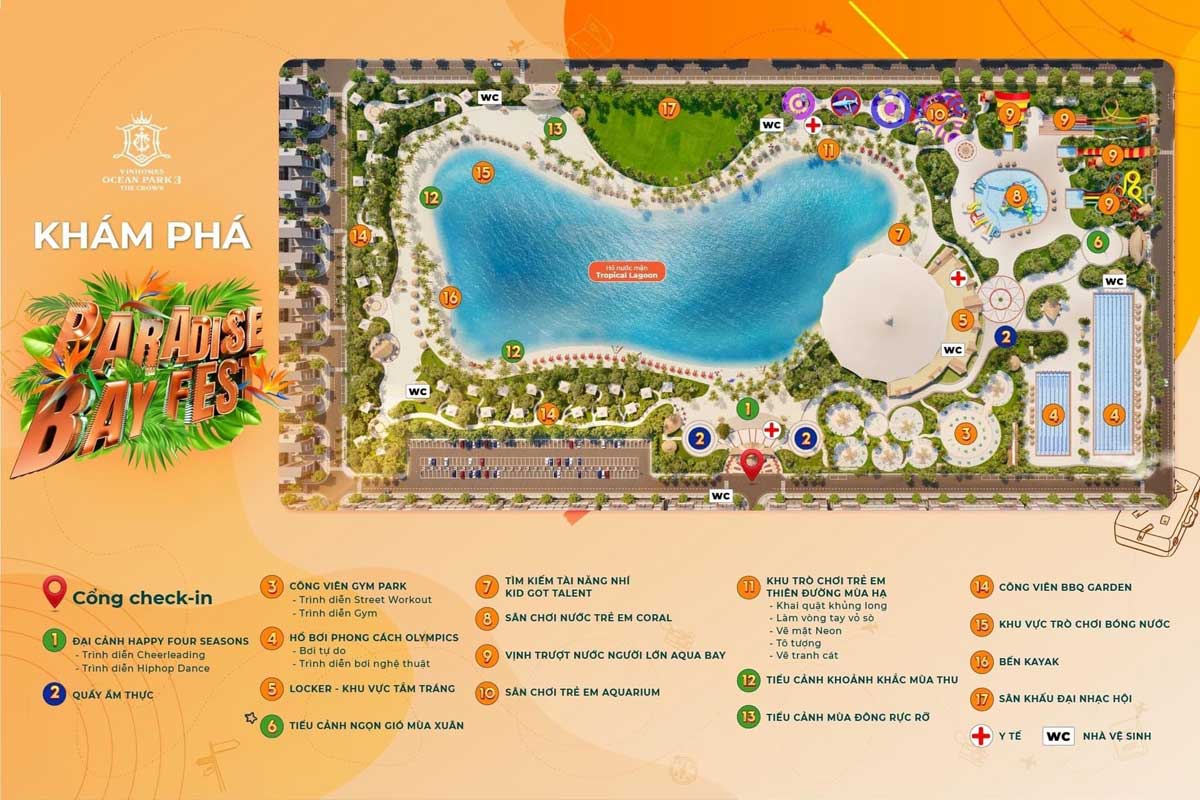 Internal facilities of Vinhomes Ocean Park 3 The Crown Internal facilities of Vinhomes Ocean Park 3 The Crown