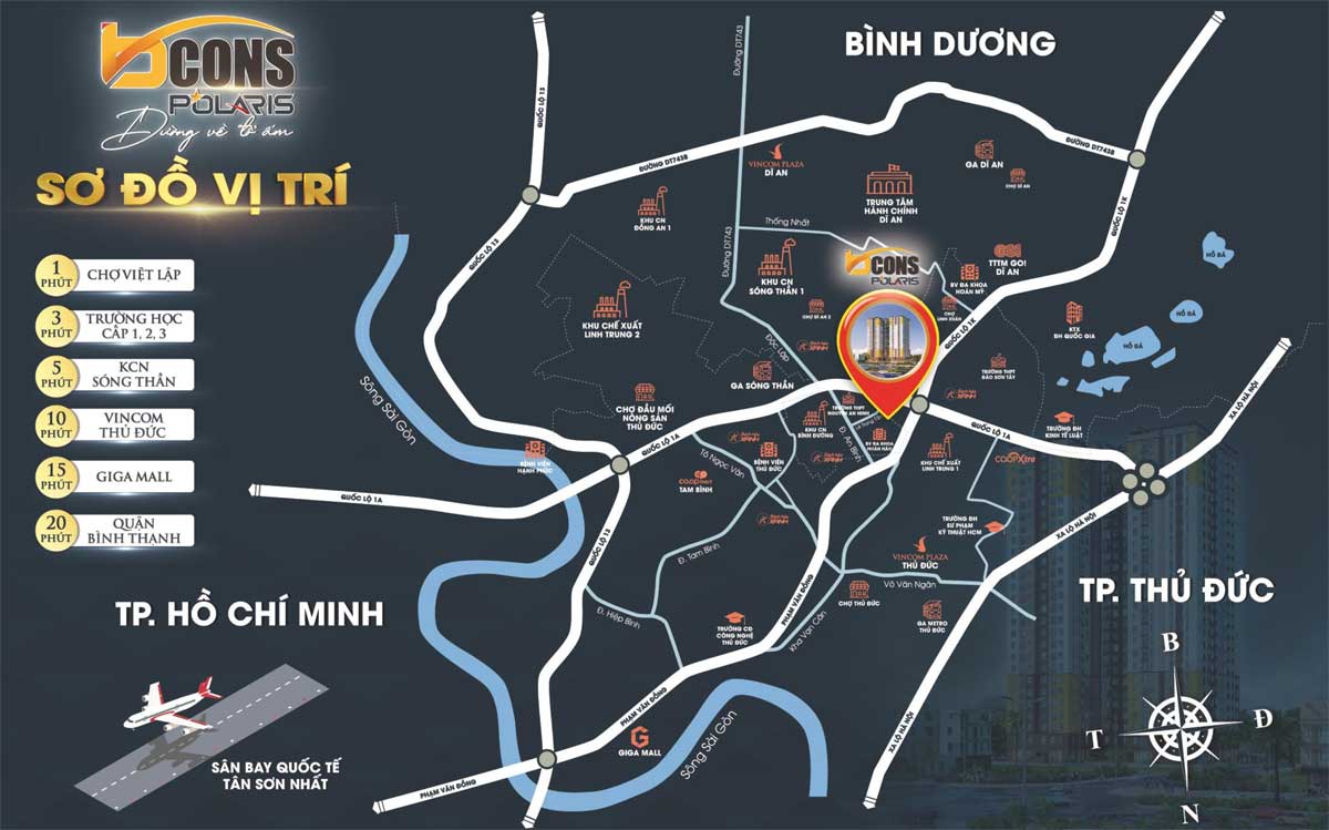 Location of Bcons Polaris Project Le Trong Tan Di An Binh Duong Location of Bcons Polaris Project Le Trong Tan Di An Binh Duong