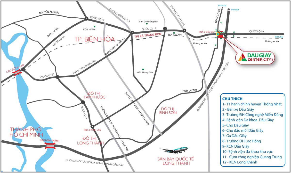 Location of Dau Giay Center City Project Location of Dau Giay Center City Project