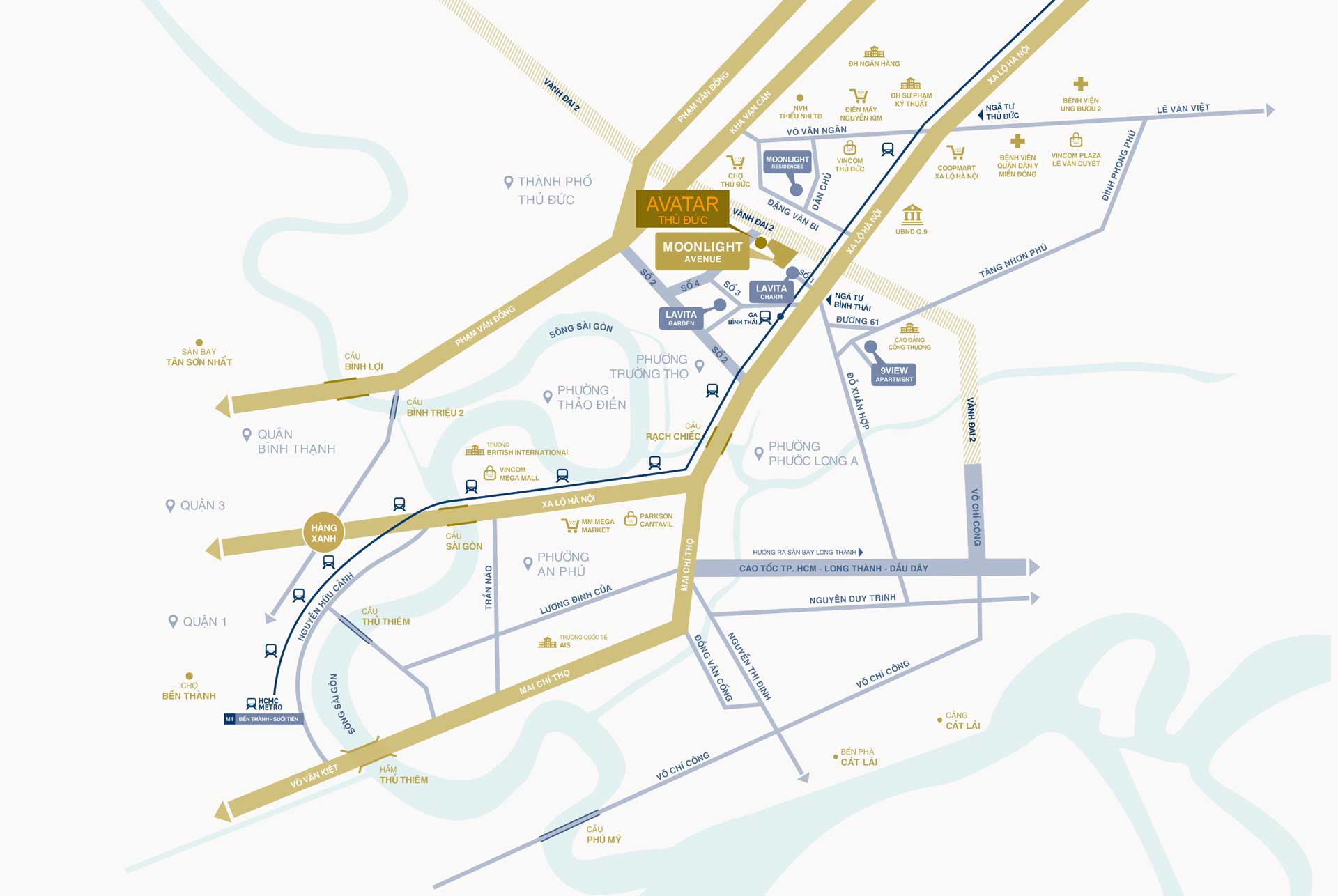 Location of Avatar Thu Duc Apartment Project Location of Avatar Thu Duc Apartment Project