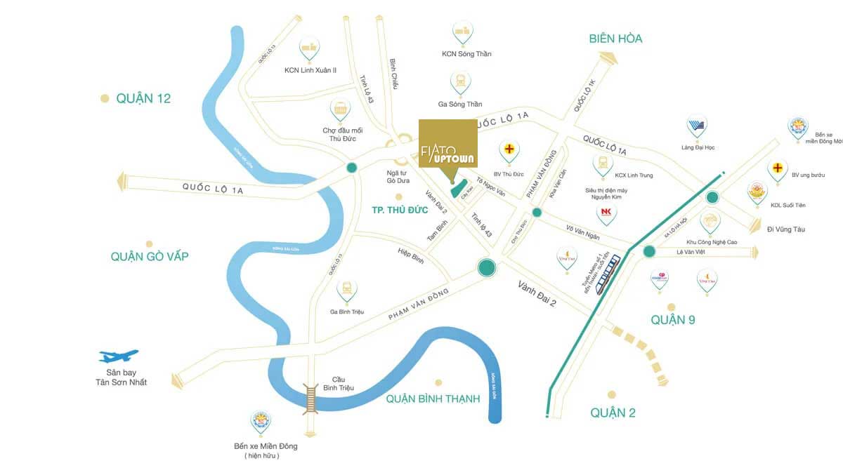 Location of FIATO Uptown Thu Duc Apartment Project
