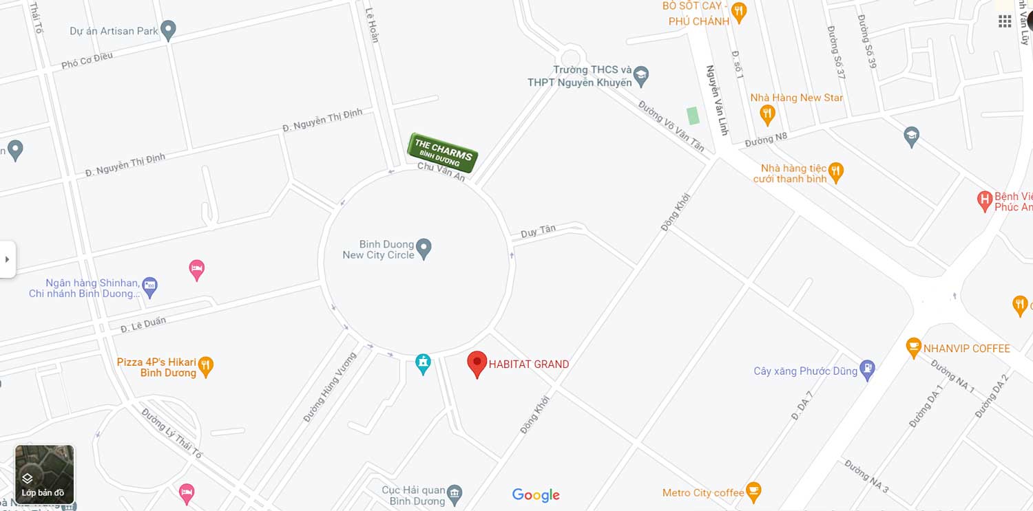 Location of The Charms Binh Duong Apartment Project
