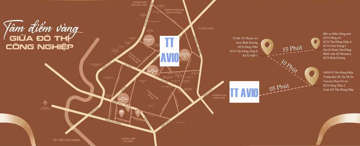 Location of Avio Apartment Complex Project, Di An, Binh Duong Location of Avio Apartment Complex Project, Di An, Binh Duong