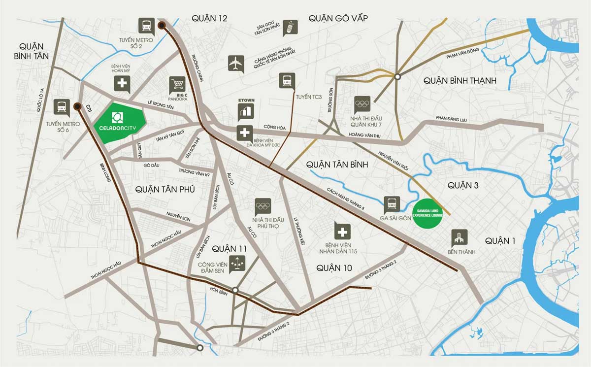 Location of Celadon City Tan Phu Urban Area Project Location of Celadon City Tan Phu Urban Area Project