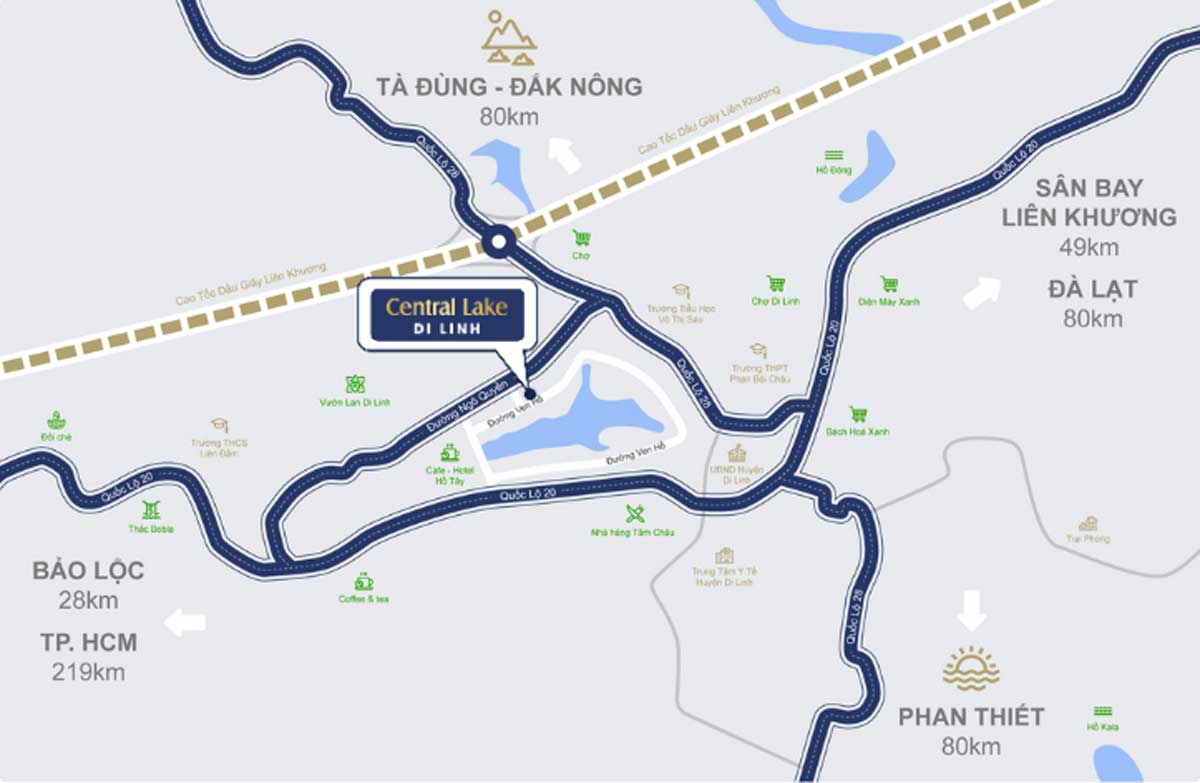 Location of Central Lake Di Linh Project Location of Central Lake Di Linh Project