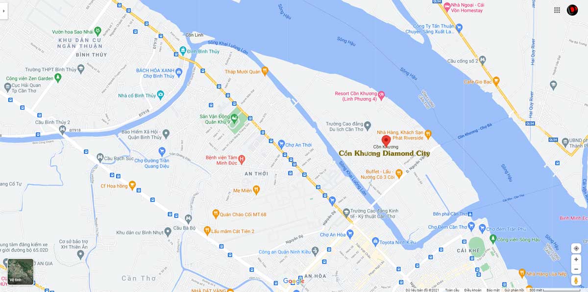 Location of Con Khuong Diamond City Can Tho Project