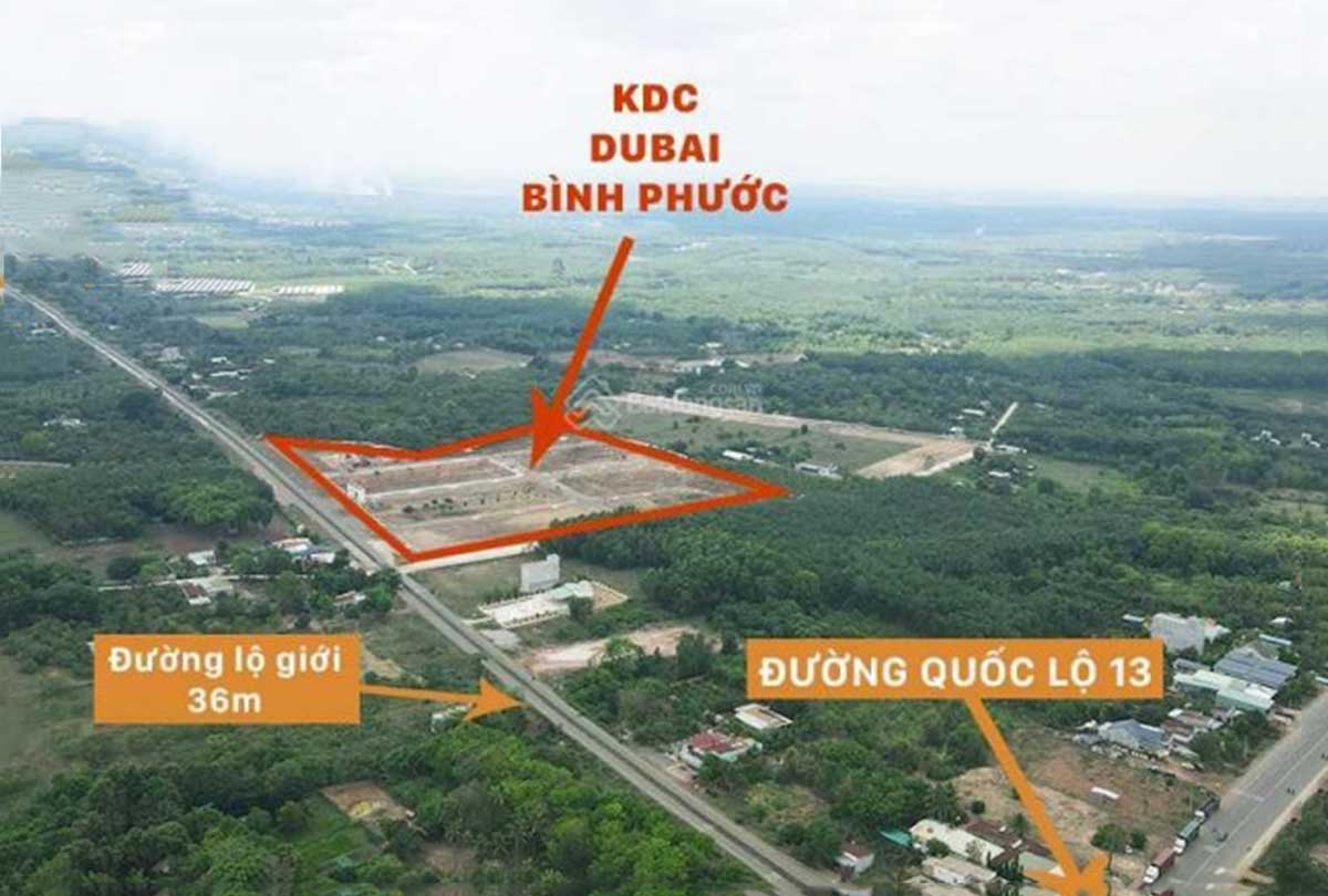 Location of Dubai Binh Phuoc Residential Project Location of Dubai Binh Phuoc Residential Project