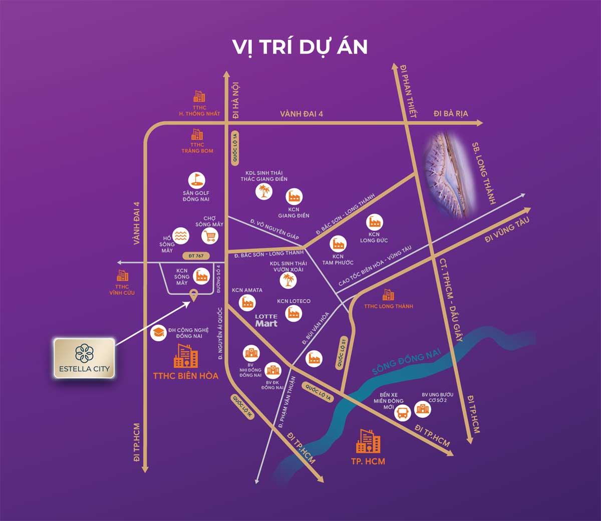 Location of Estella City Trang Bom Dong Nai Project Location of Estella City Trang Bom Dong Nai Project