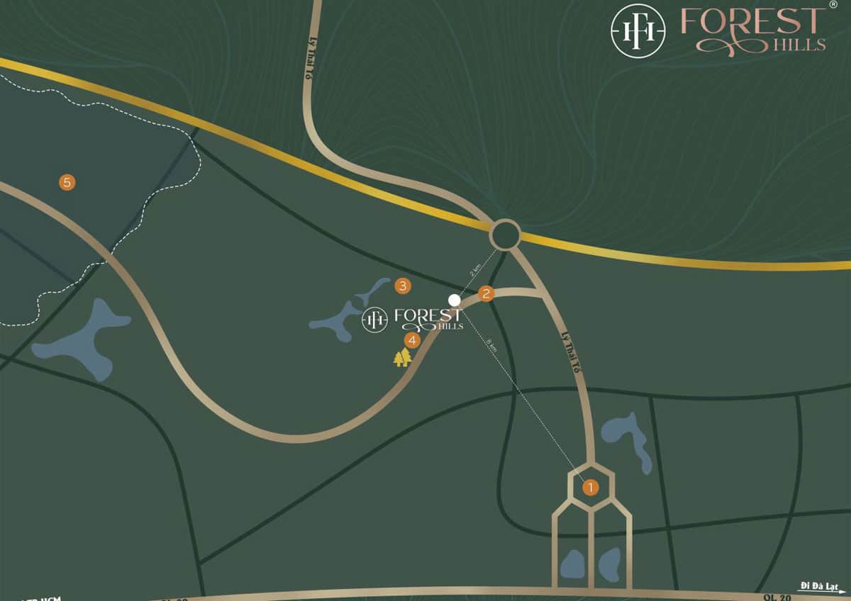 Location of Forest Hills Bao Loc Project