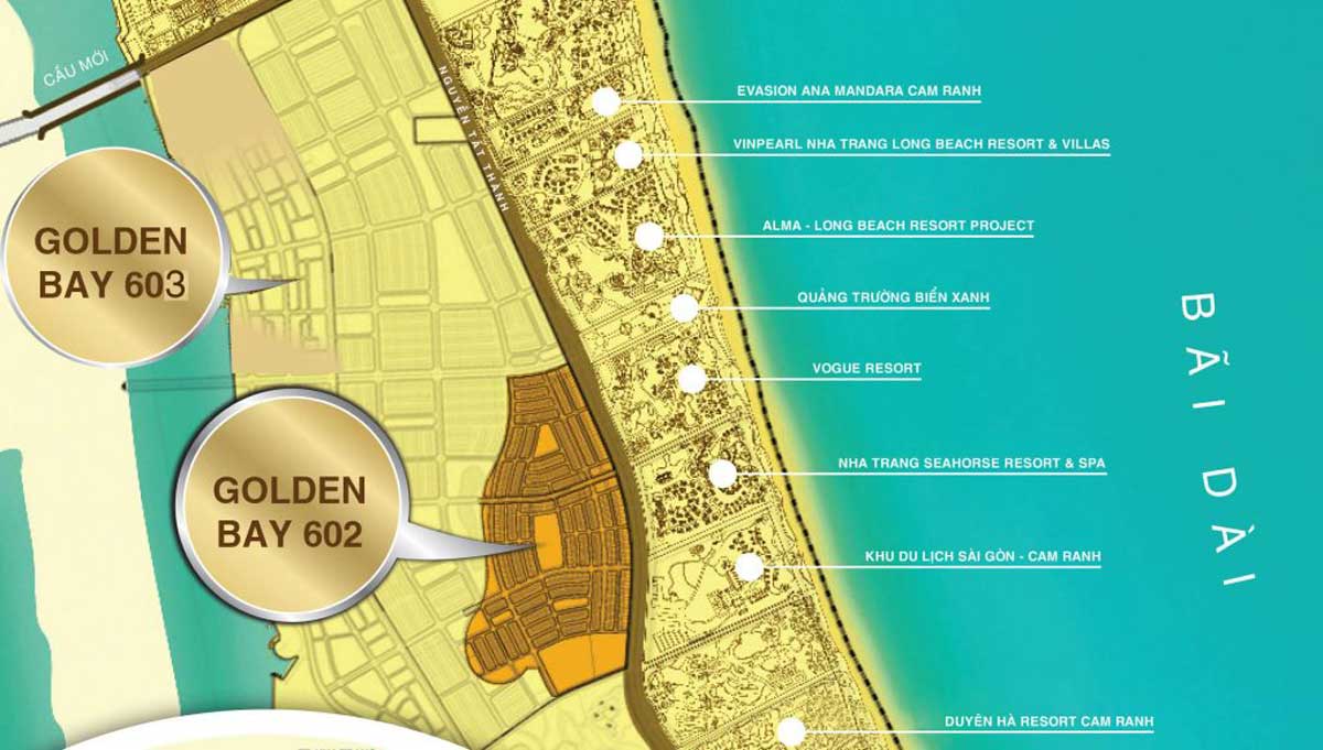 Location of Golden Bay 603 Cam Ranh Project