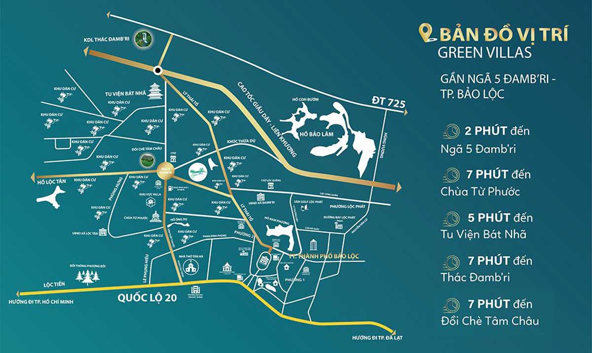 Location of Green Villas Bao Loc Project Location of Green Villas Bao Loc Project
