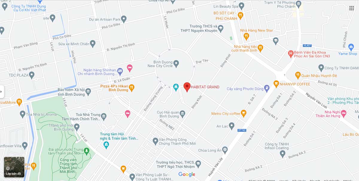 Location of Habitat Grand Binh Duong Apartment Project Location of Habitat Grand Binh Duong Apartment Project
