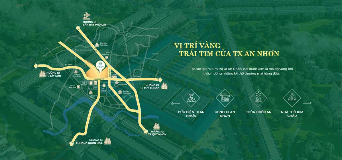 Location of Hung Dinh City An Nhon Binh Dinh Project