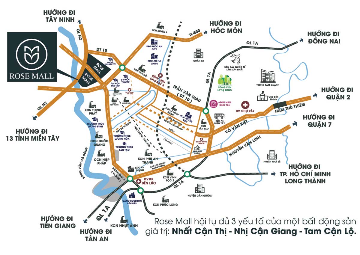 Location of Rose Mall Long An Urban Area Project Location of Rose Mall Long An Urban Area Project