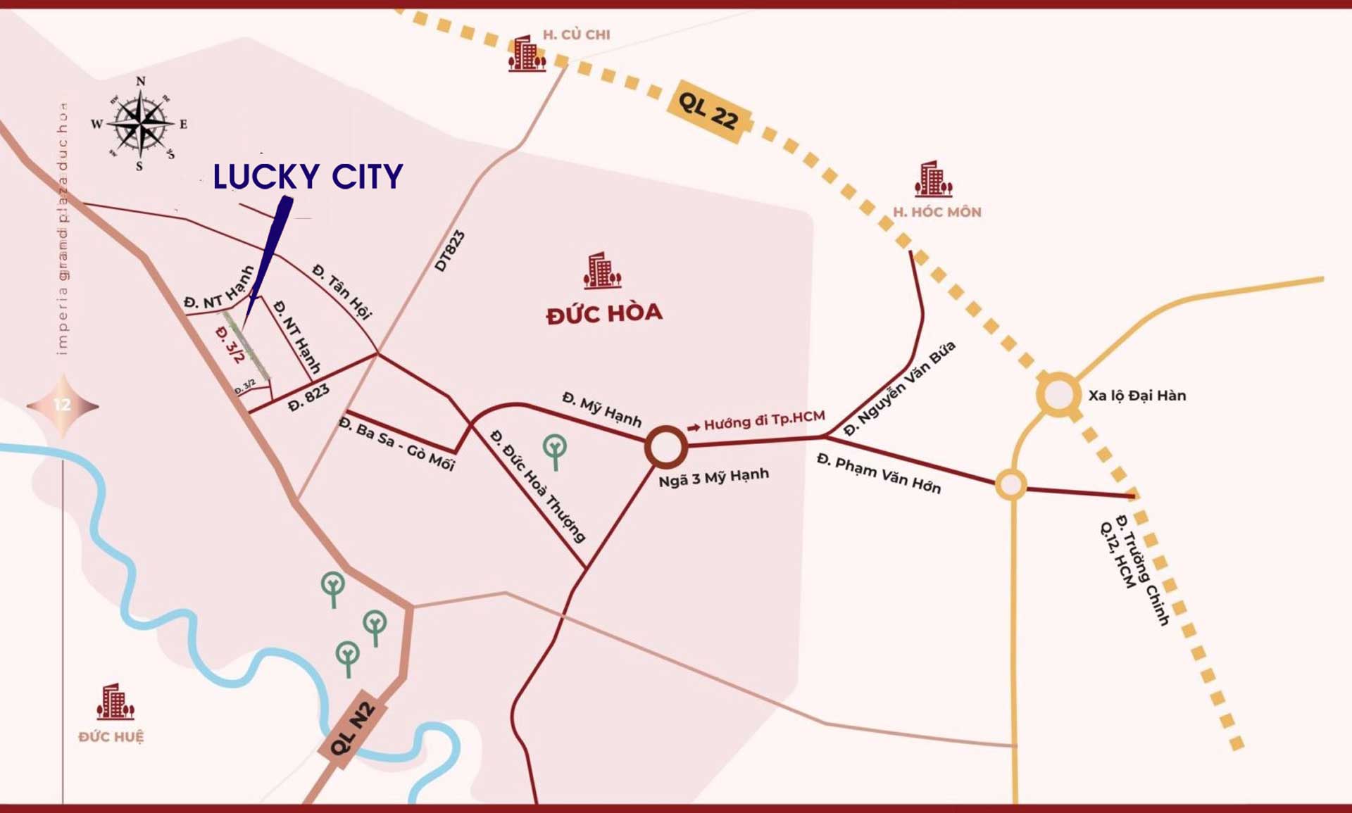 Location of Lucky City Urban Area Project Duc Hoa Long An Location of Lucky City Urban Area Project Duc Hoa Long An