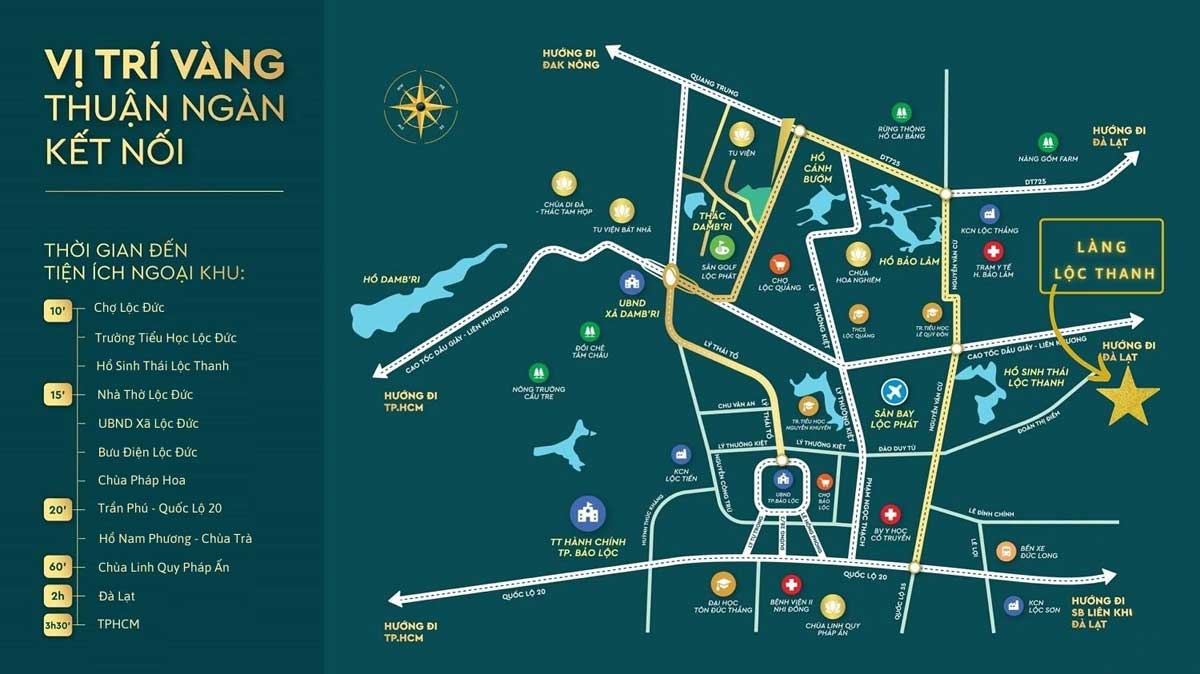 Location of Loc Thanh Eco-village, Bao Loc Location of Loc Thanh Eco-village, Bao Loc