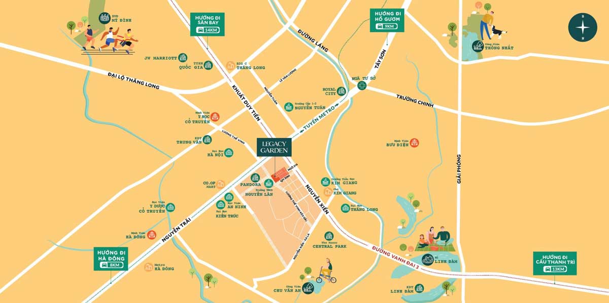 Location of Legacy Garden Thanh Xuan Hanoi Project Location of Legacy Garden Thanh Xuan Hanoi Project
